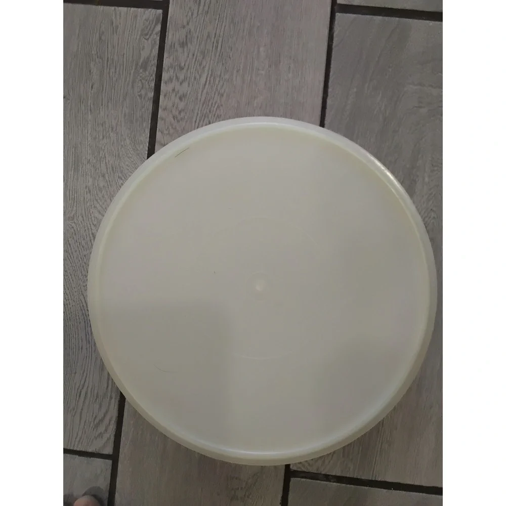 Tupperware Sheer White Round Seal Vintage Food Storage